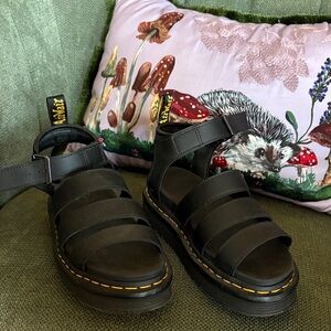 Dr. Martens Black Strappy Sandals Gladiator